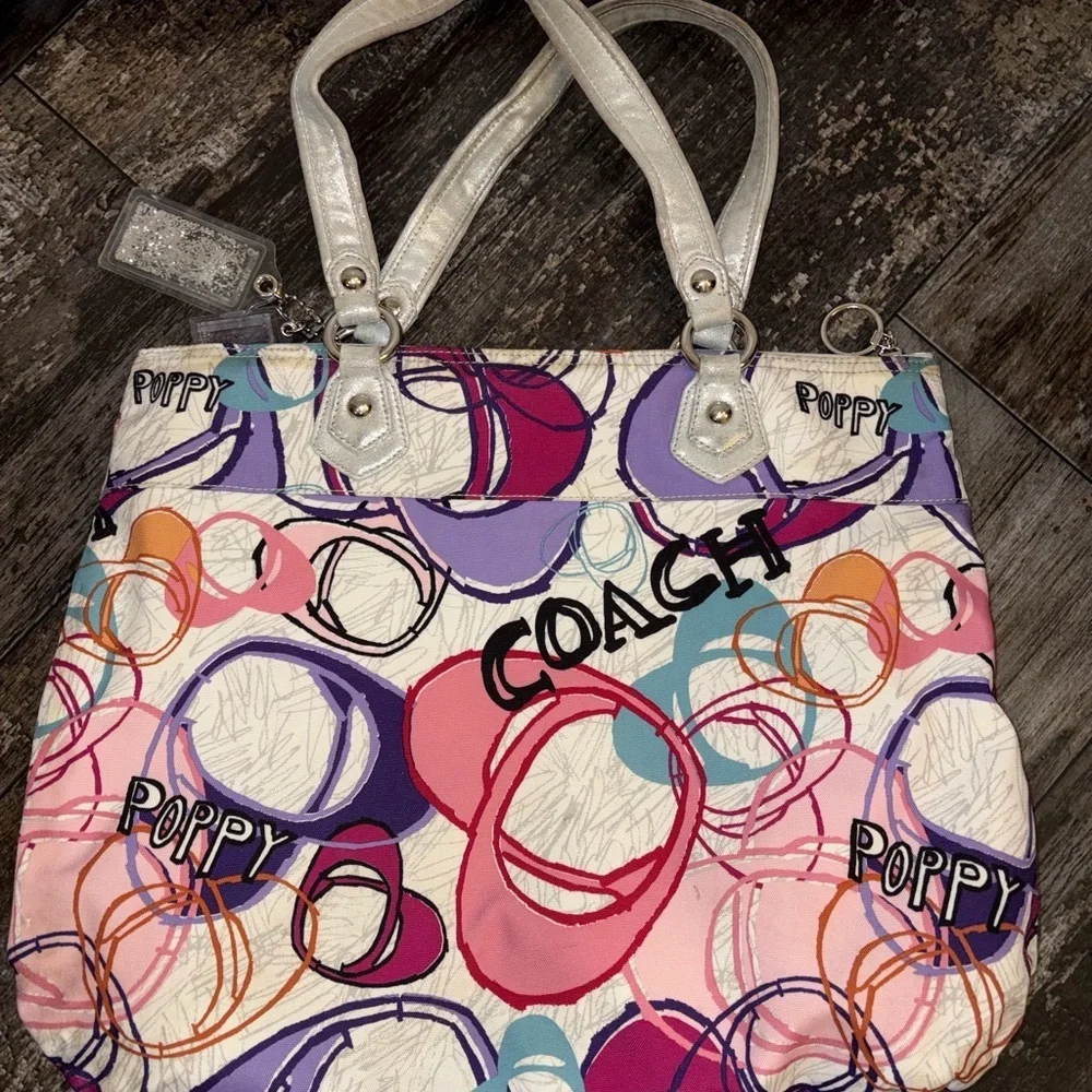 Coach Poppy Multicolor Tote Bag